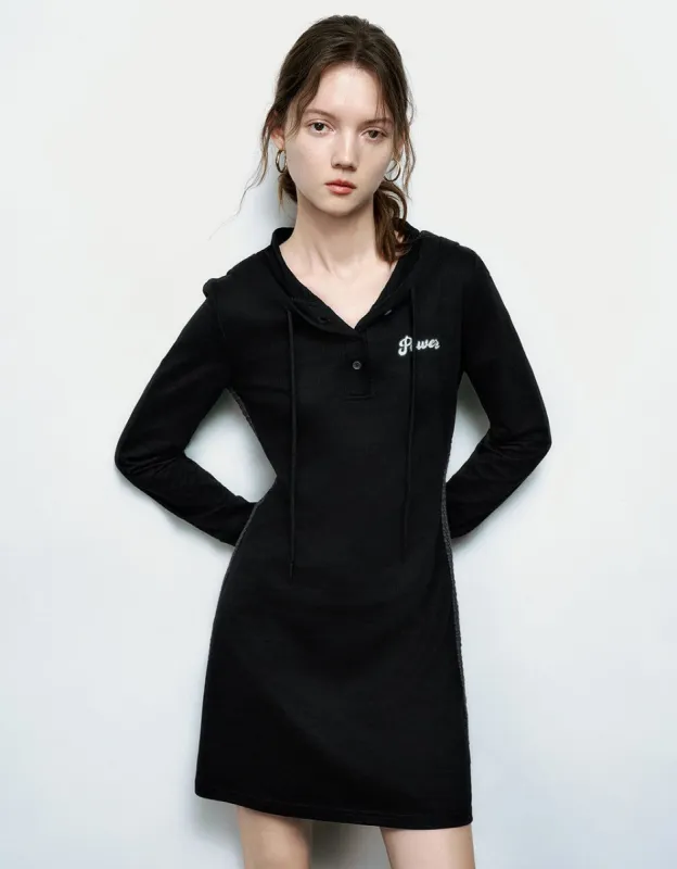 Hooded Straight Dress sold by Urban Revivo