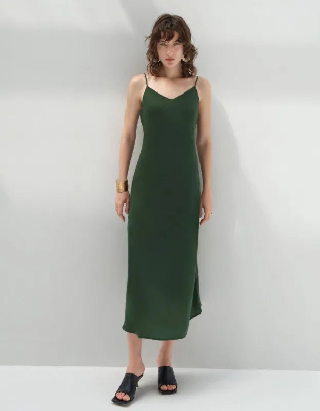 V-Neck A-Line Cami Dress sold by Urban Revivo