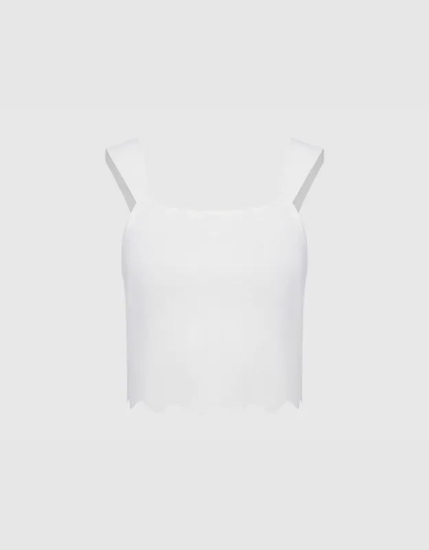 Plain Knitted Tank Top sold by Urban Revivo