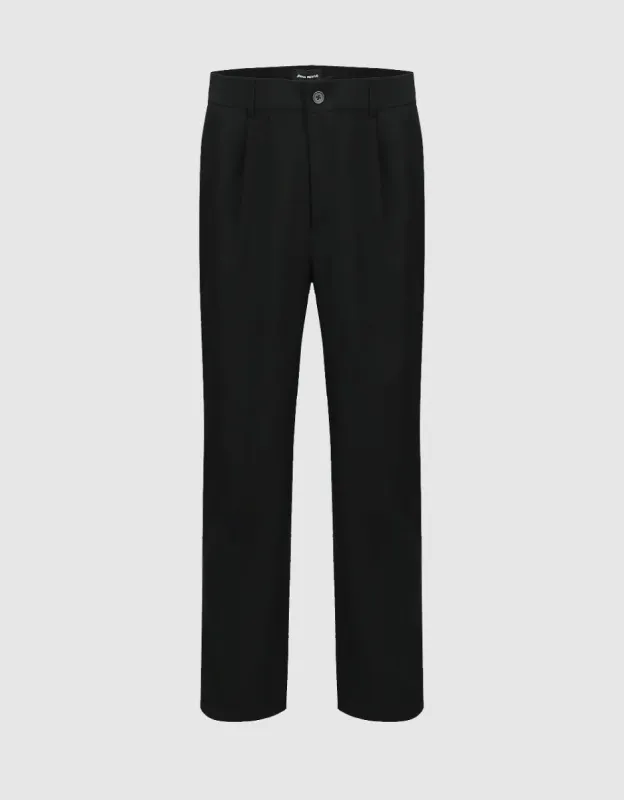 Tailored Straight Pants sold by Urban Revivo