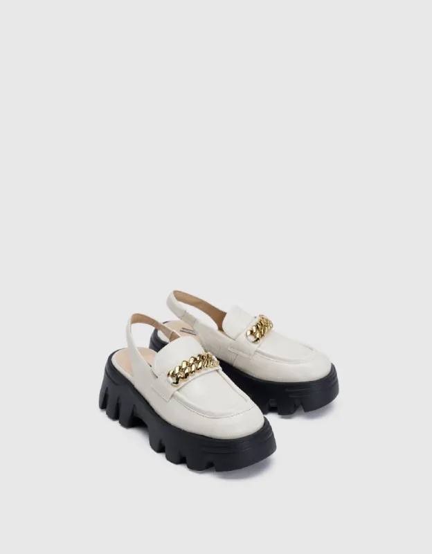 Chain Décor Round Toe Slingbacks sold by Urban Revivo