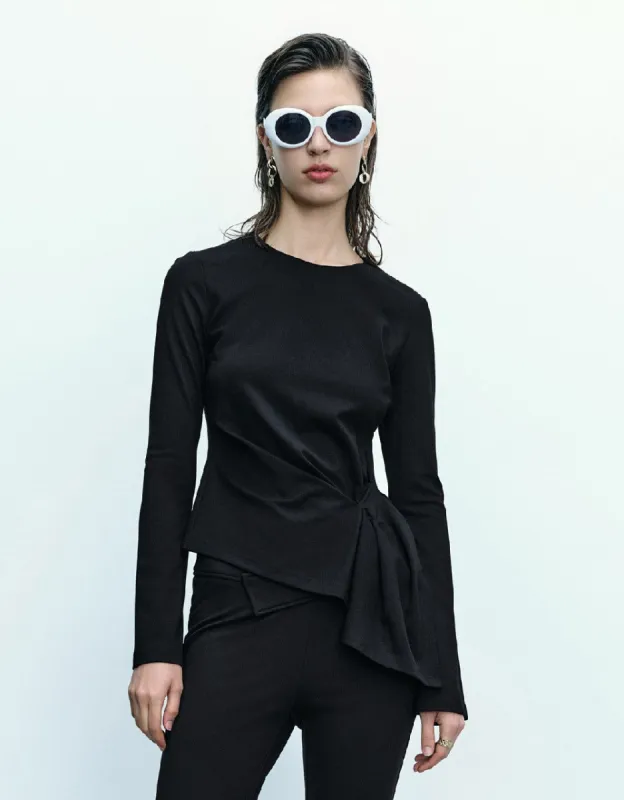 Crew Neck Straight T-Shirt sold by Urban Revivo