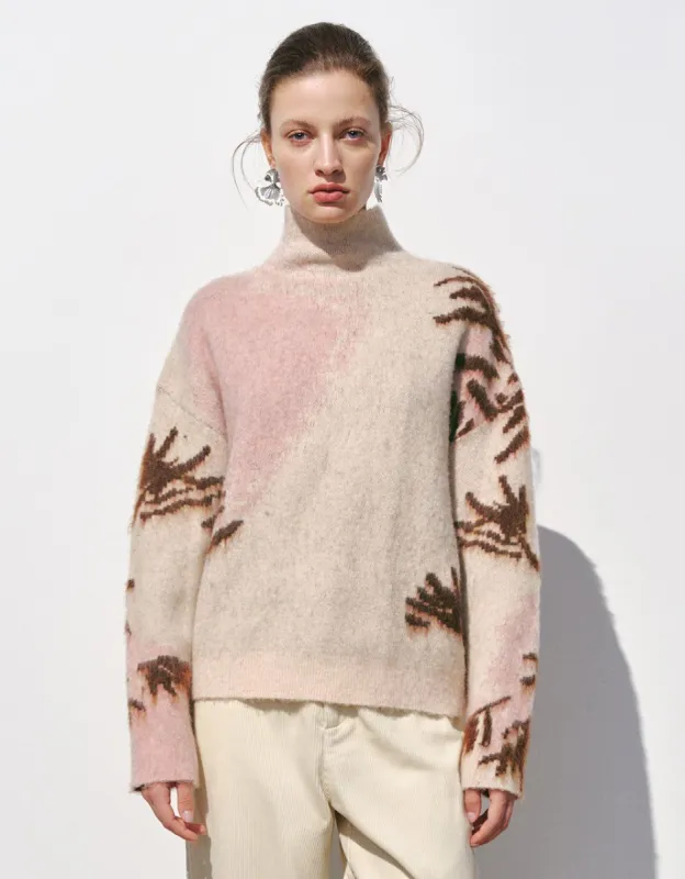 Stand Collar Loose Sweater sold by Urban Revivo