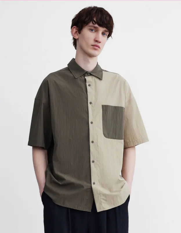 Two Tone Short Sleeve Shirt sold by Urban Revivo