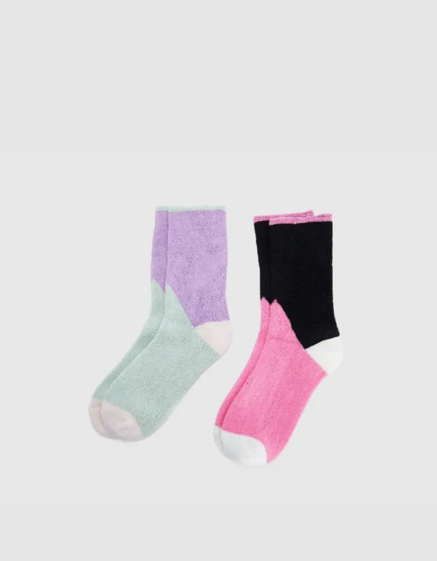 Colorblocks Mid-Length Socks sold by Urban Revivo
