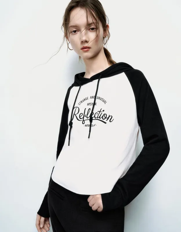 Letter Printed Hooded T-Shirt sold by Urban Revivo