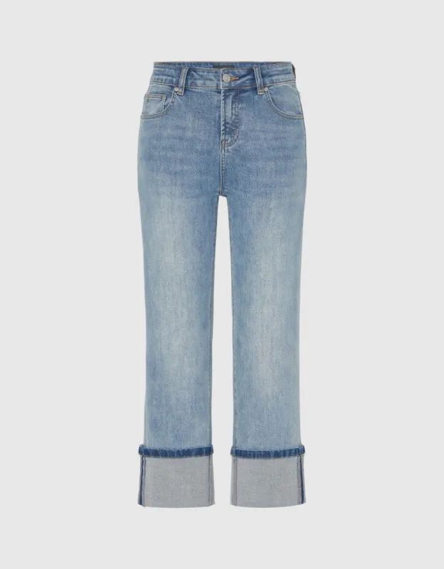 Roll Up Straight Jeans sold by Urban Revivo