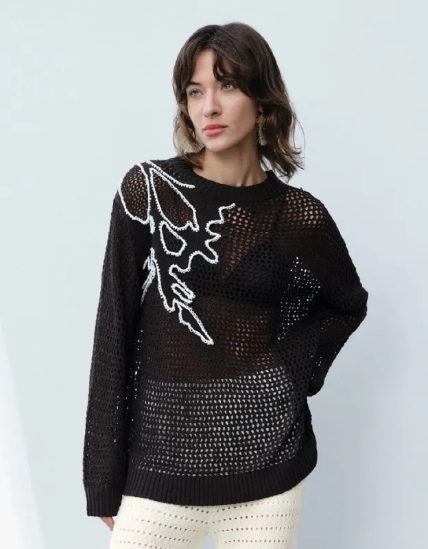 Pointelle Knitted T-Shirt sold by Urban Revivo