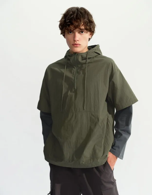 Hooded Overhead Shirt sold by Urban Revivo