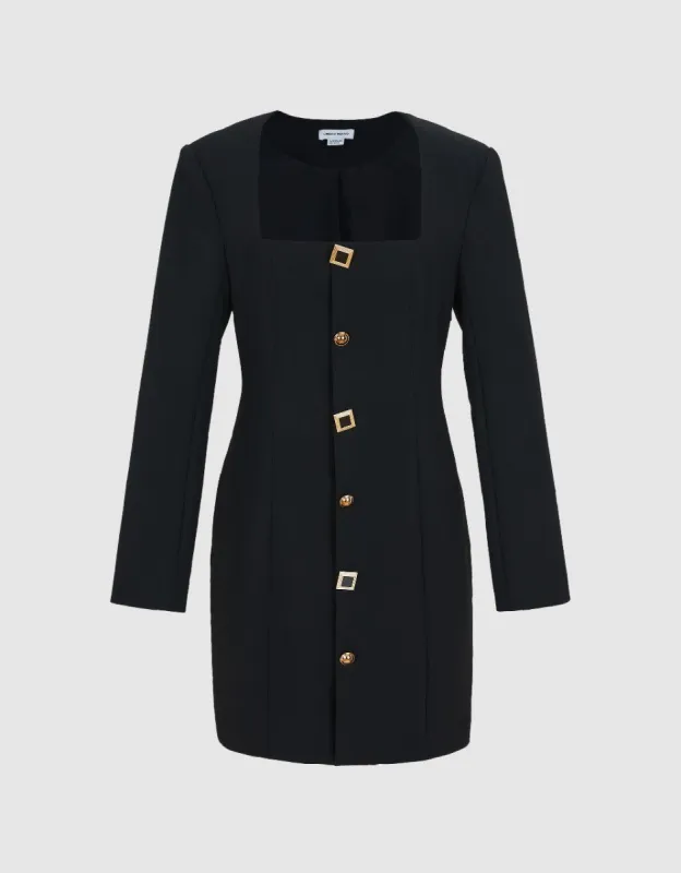 Square-cut Collar Skinny Dress sold by Urban Revivo