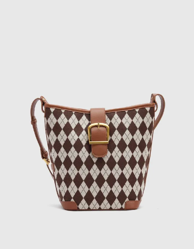 Argyle Printed Shoulder Bag sold by Urban Revivo