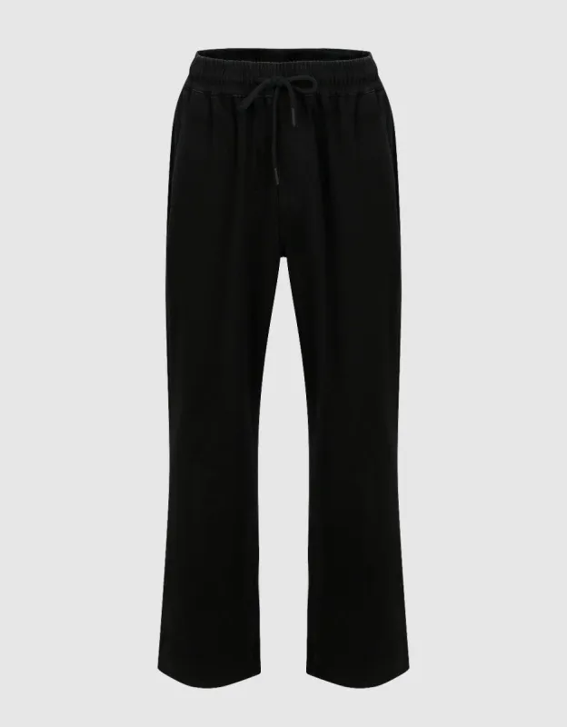 Drawstring Waist Straight Jeans sold by Urban Revivo