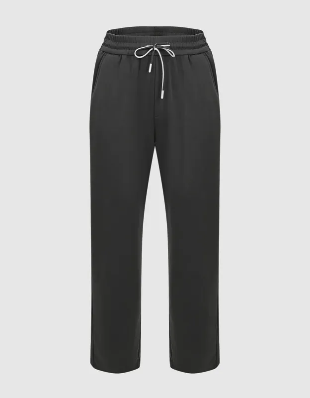 Drawstring Waist Straight Pants sold by Urban Revivo