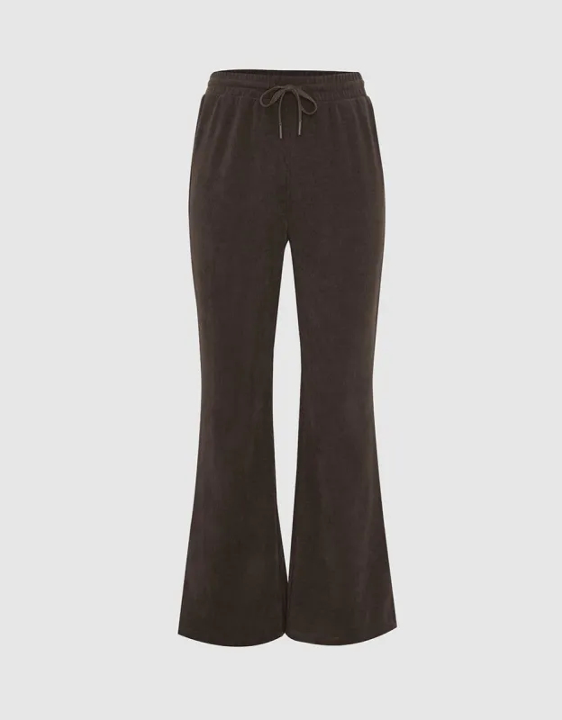 Drawstring Waist Flare Pants sold by Urban Revivo