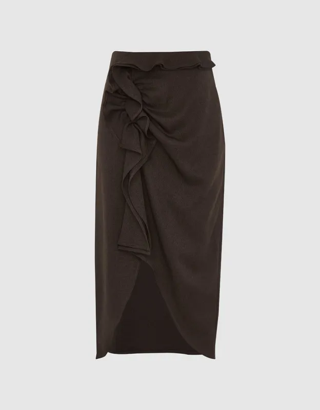 Wrapped Midi Skirt sold by Urban Revivo