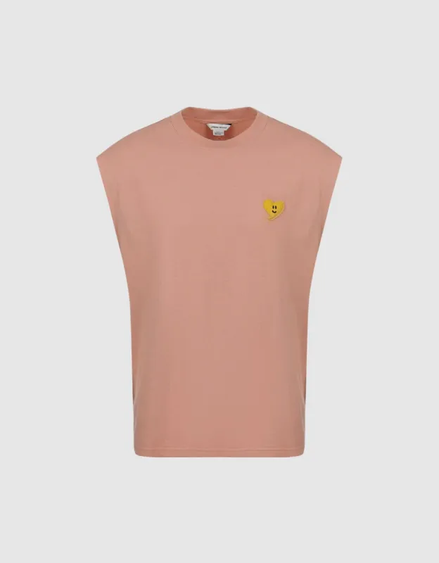 Heart Detail Loose Tank Top made by Urban Revivo