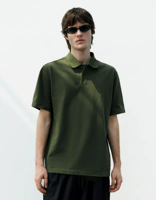 Drop Shoulder Polo Shirt made by Urban Revivo