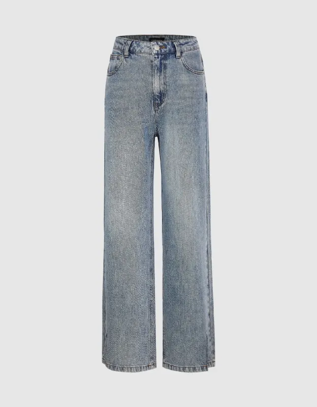 Wide-Leg Jeans sold by Urban Revivo