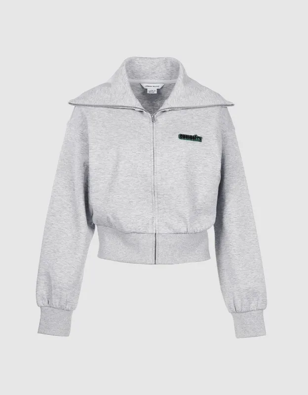 Zip Up Letter Detail Jacket sold by Urban Revivo