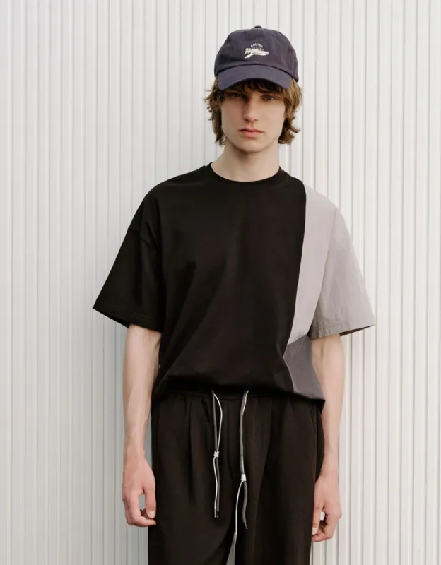 Colorblock Crew Neck T-Shirt made by Urban Revivo