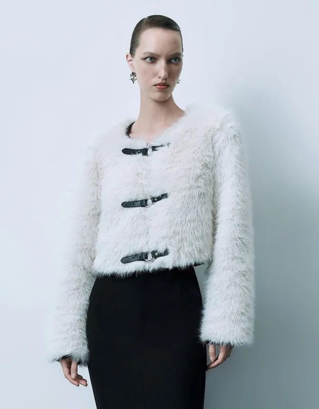 Straight Furry Coat sold by Urban Revivo