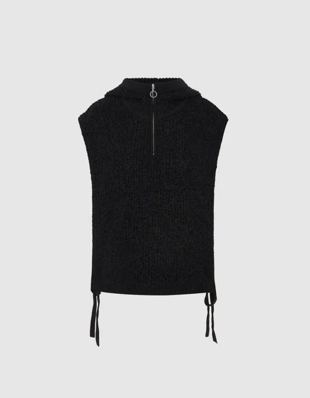 Zip Half Placket Knitted Cardigan sold by Urban Revivo