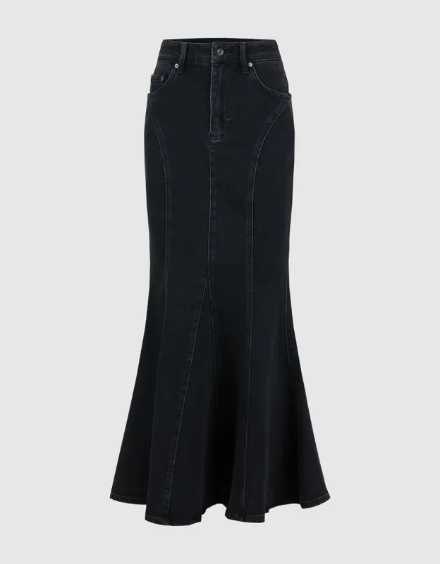 Skinny Fishtail Denim Skirt sold by Urban Revivo