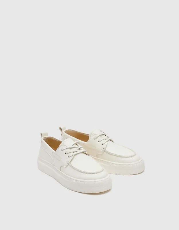 Vegan Leather Round Toe Sneakers sold by Urban Revivo