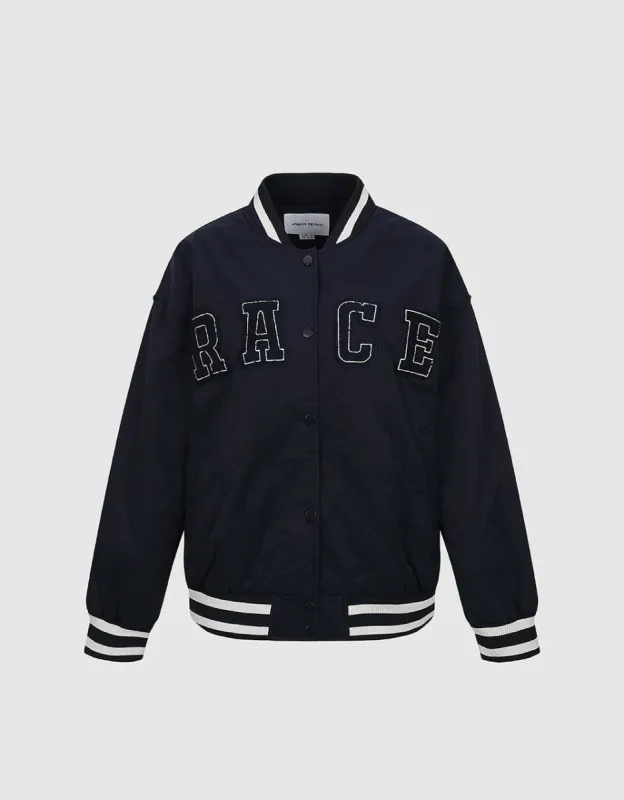 Letter Embroidered Padded Coat sold by Urban Revivo