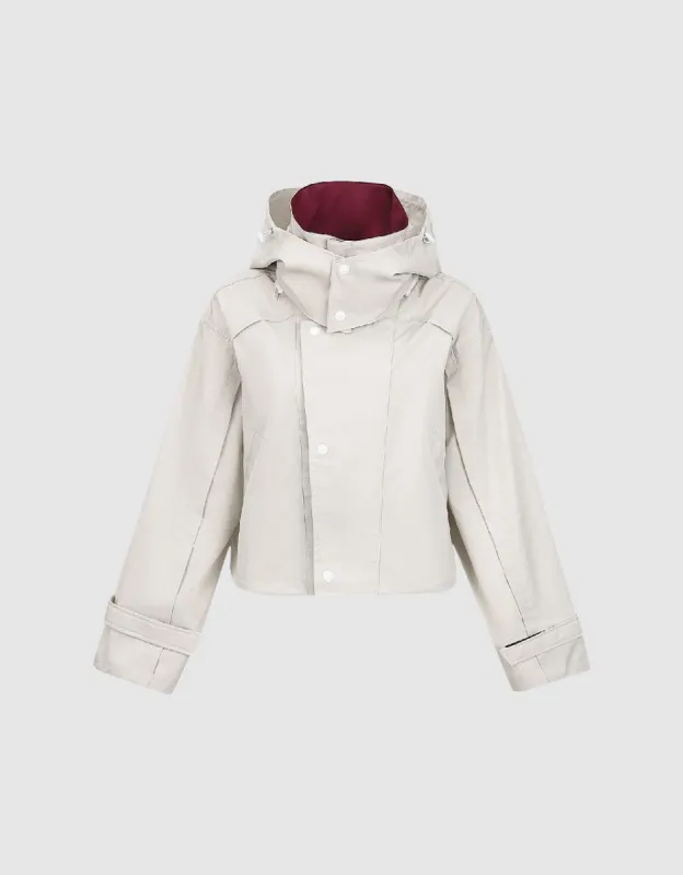 Hooded Raglan Sleeve Jacket sold by Urban Revivo