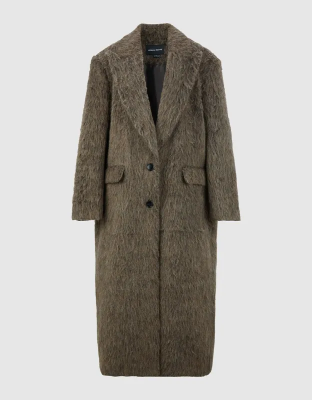 Peak Lapel Longline Blazer Coat sold by Urban Revivo