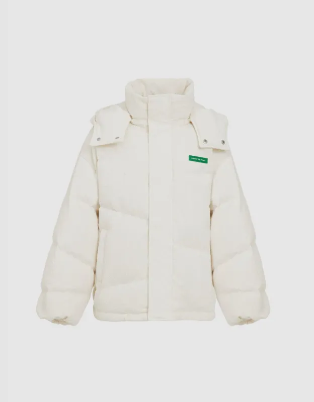 Textured Stand Collar Down Jacket sold by Urban Revivo