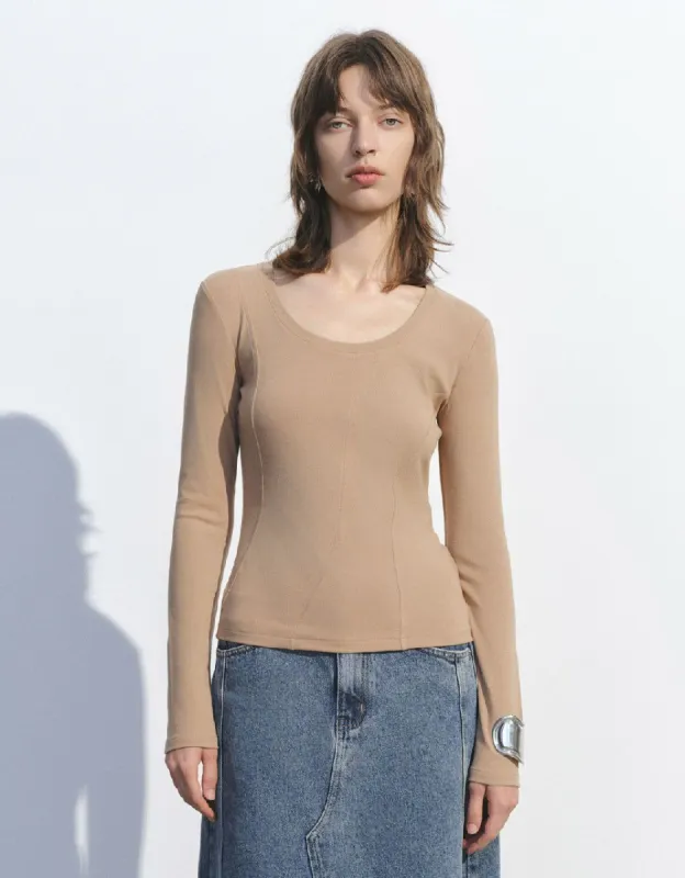 Knitted Skinny T-Shirt sold by Urban Revivo