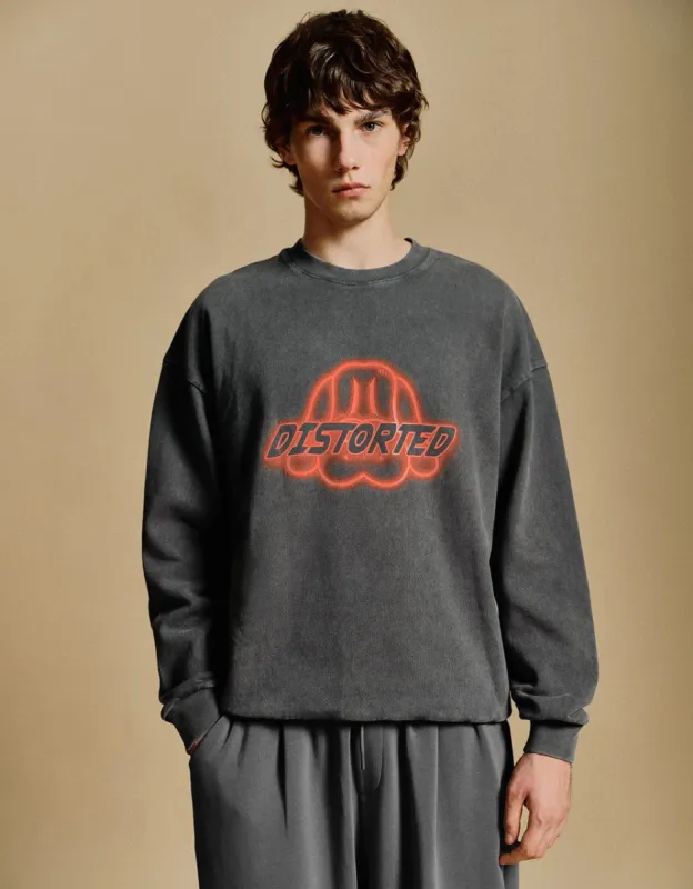 Printed Crew Neck Sweatshirt sold by Urban Revivo