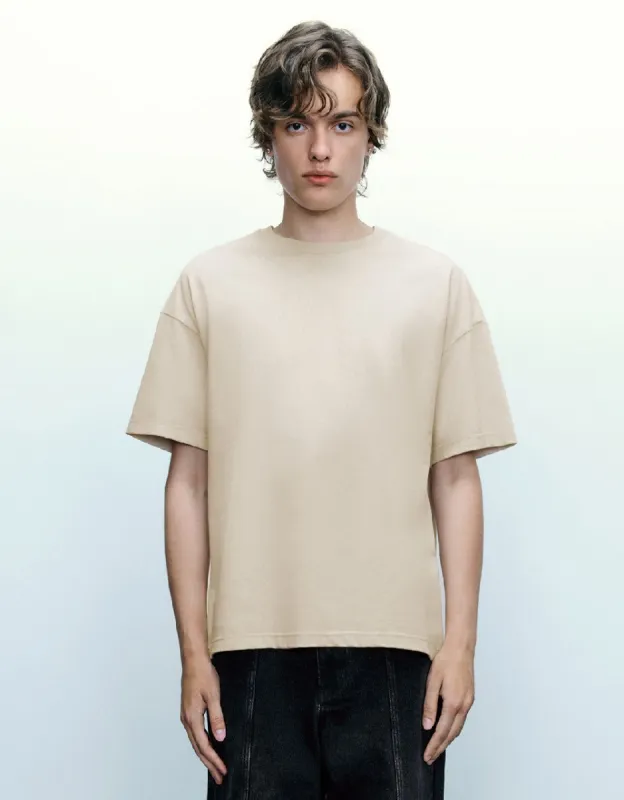 Drop Shoulder Sleeve Crew Neck T-Shirt sold by Urban Revivo
