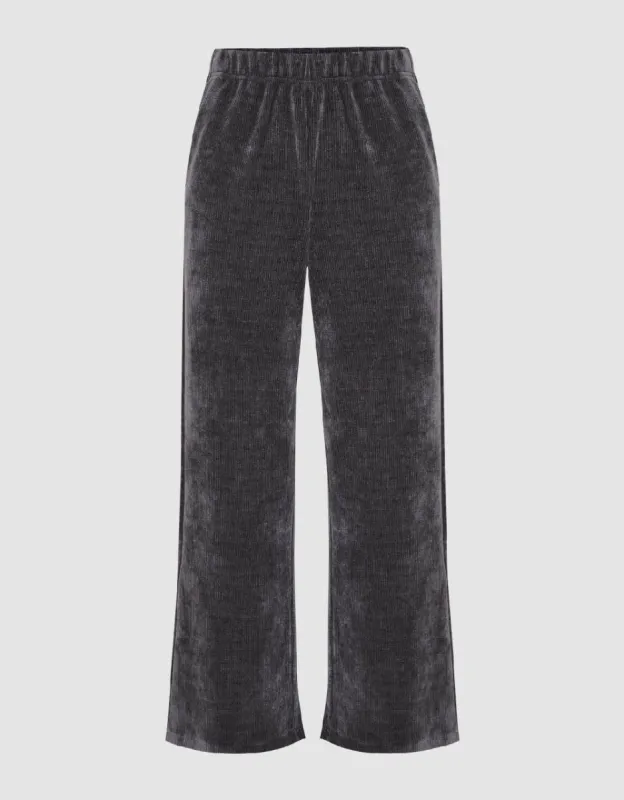 Elastic Waist Straight Pants sold by Urban Revivo
