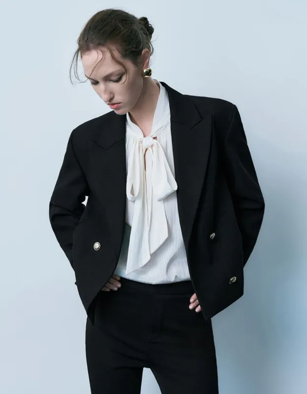 Peak Lapel Tailored Blazer sold by Urban Revivo