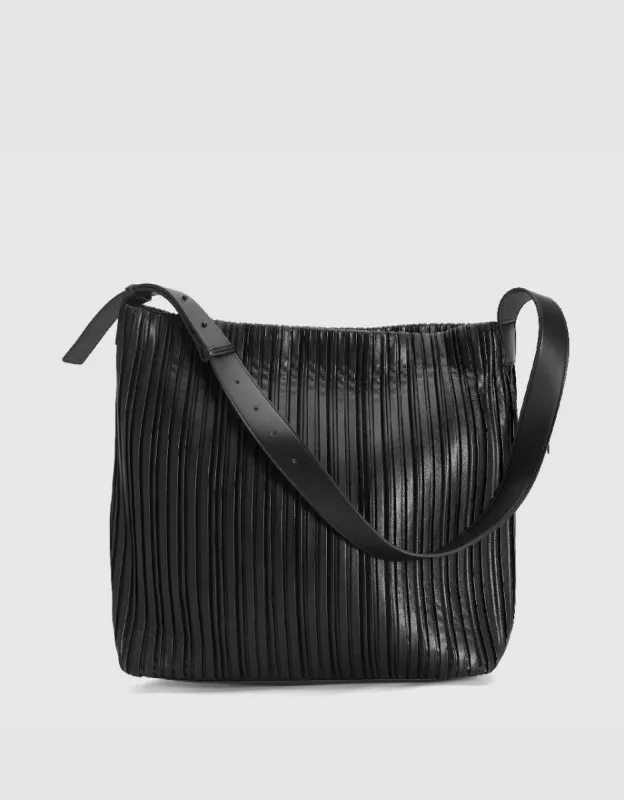 Textured Vegan Leather Shoulder Bag sold by Urban Revivo