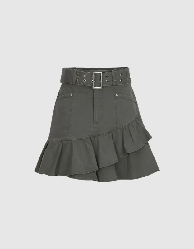 Mini A-Line Skirt With Belt sold by Urban Revivo