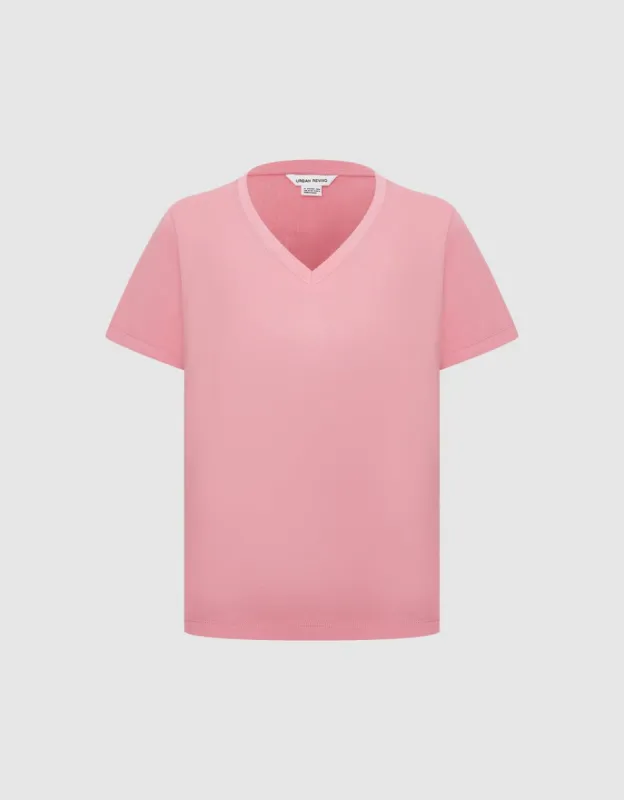 Basic V-Neck T-Shirt sold by Urban Revivo