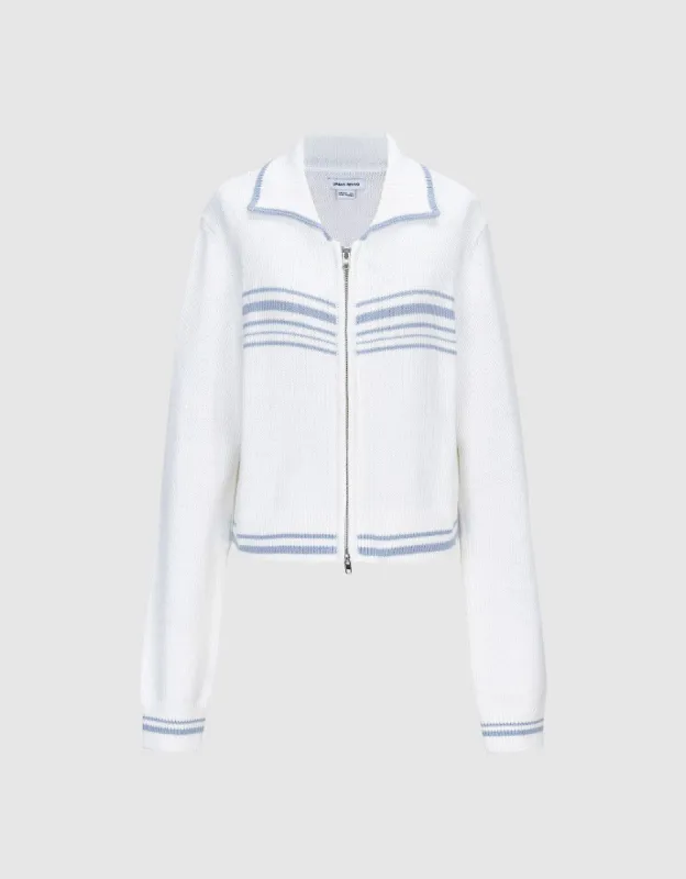 Zipper Front Knitted Cardigan sold by Urban Revivo
