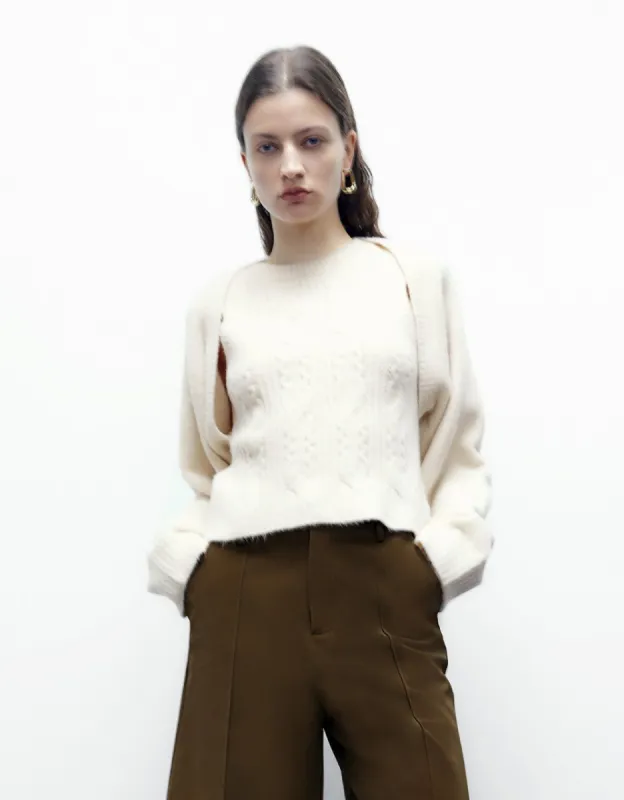 Dolman Sleeve Knitted Sweater sold by Urban Revivo