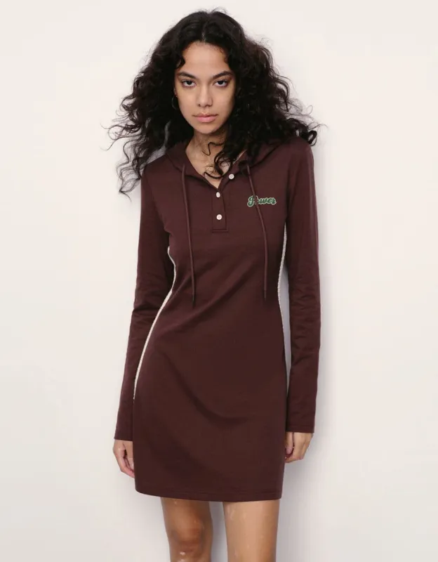 Knitted A-Line Polo Dress sold by Urban Revivo