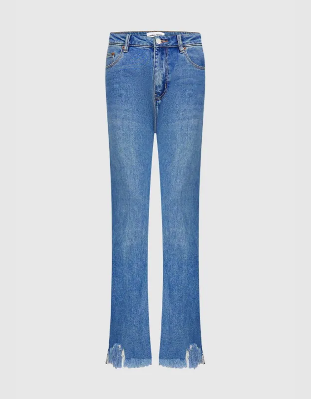 Raw Hem Flare Jeans sold by Urban Revivo