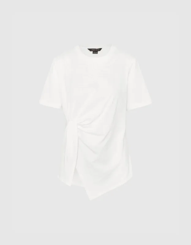 Twist Side Crew Neck T-Shirt sold by Urban Revivo