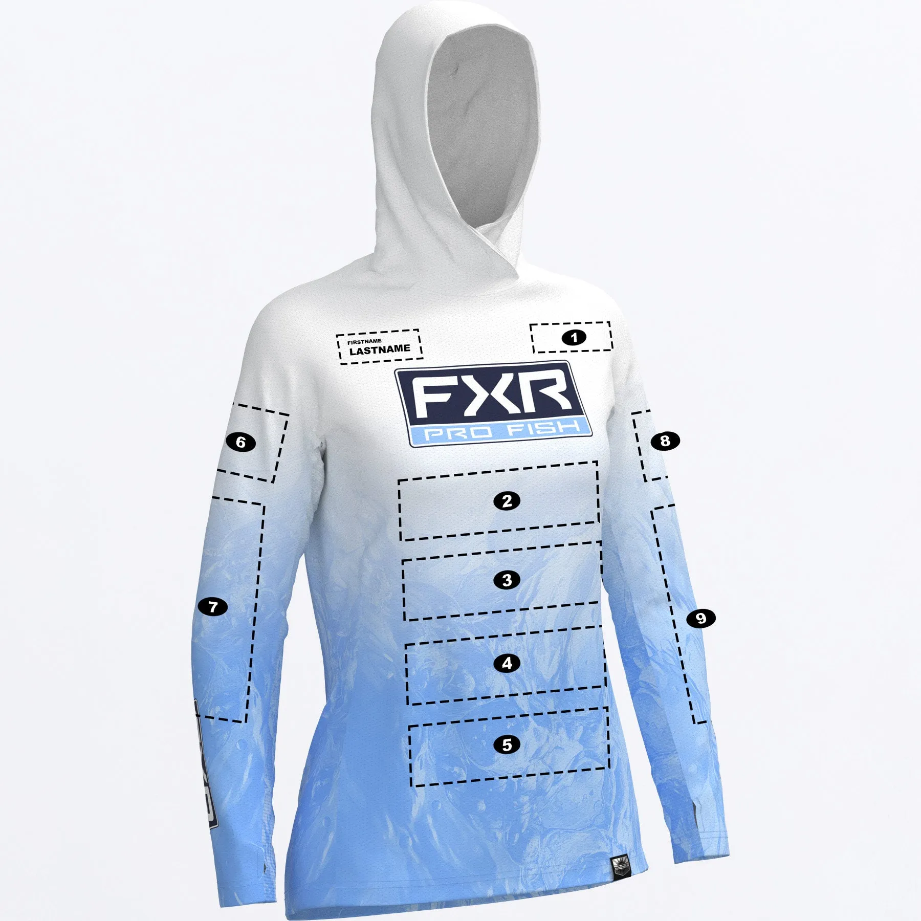Women's Custom Derby Swell Air UPF Pullover Hoodie sold by FXR product image thumbnail 3