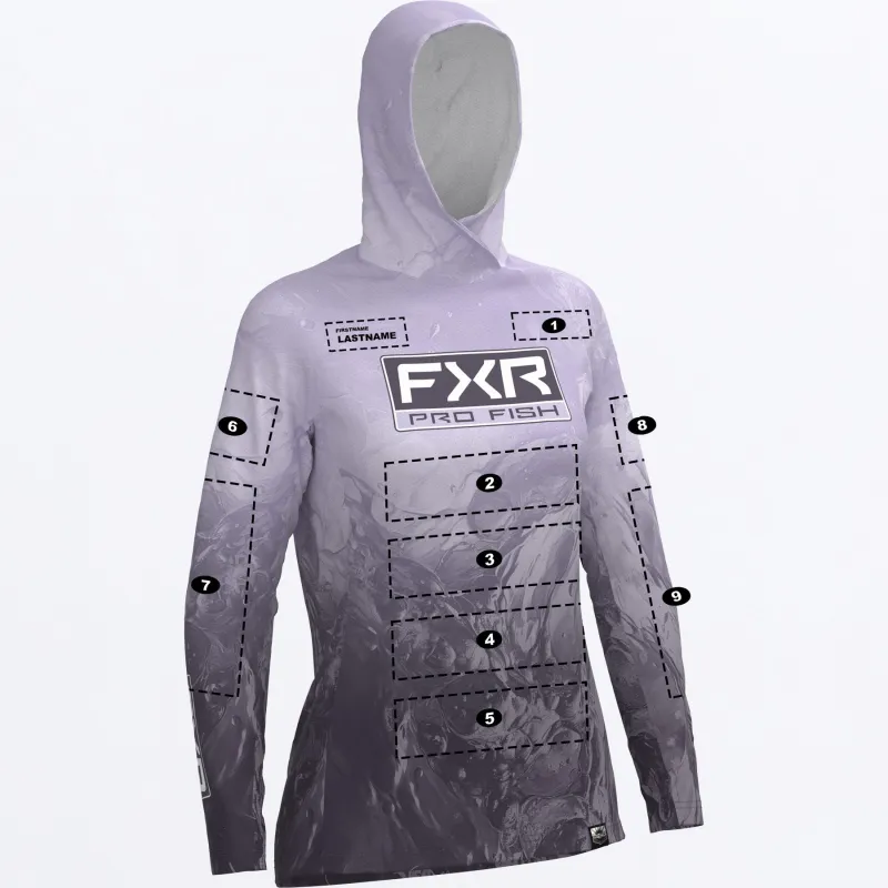 Women's Custom Derby Swell Air UPF Pullover Hoodie made by FXR