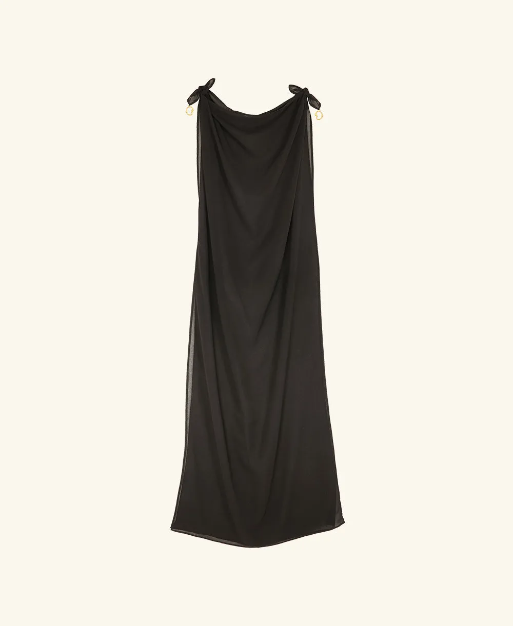 Sophia dress onyx sold by DOLLA