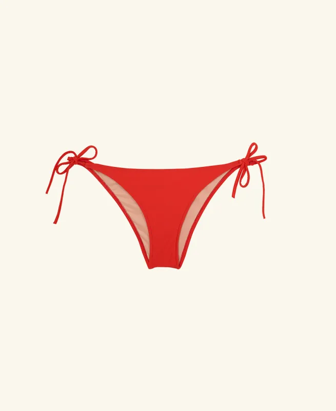 Dolores bottom tie midnight red sold by DOLLA