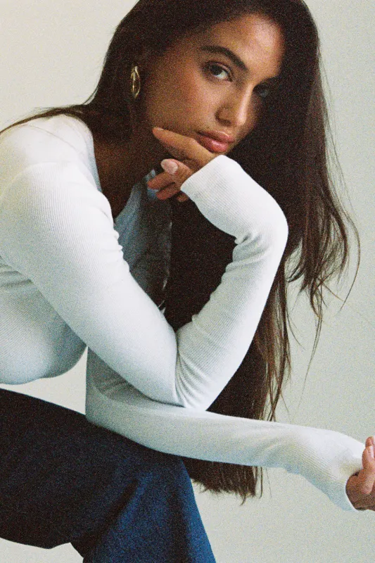 Ribbed Long Sleeve Top sold by RE ONA